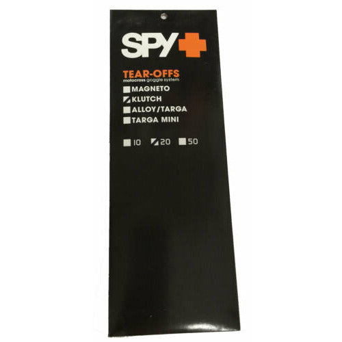 spy klutch goggles Spy Klutch Tear Offs Clear 20 Pack SPY Tear Off Lenses