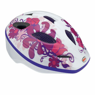 Bell Dart White Purple Flowers Bicycle Helmet Universal Fit Child