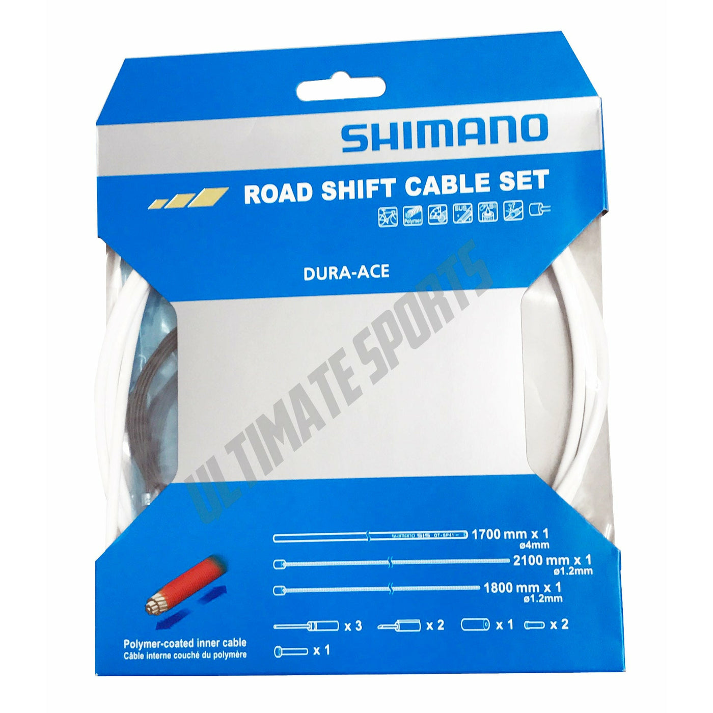 Shimano Dura-Ace SP41 Polymer OT-SP41 Shifter Derailleur Shift Cable Set White