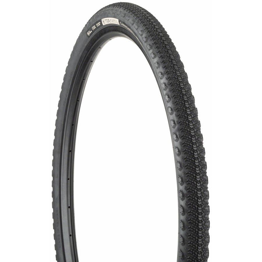 Teravail Cannonball Gravel Tire 700 x 47 Tubeless, Durable Casing, Folding Bead, Black