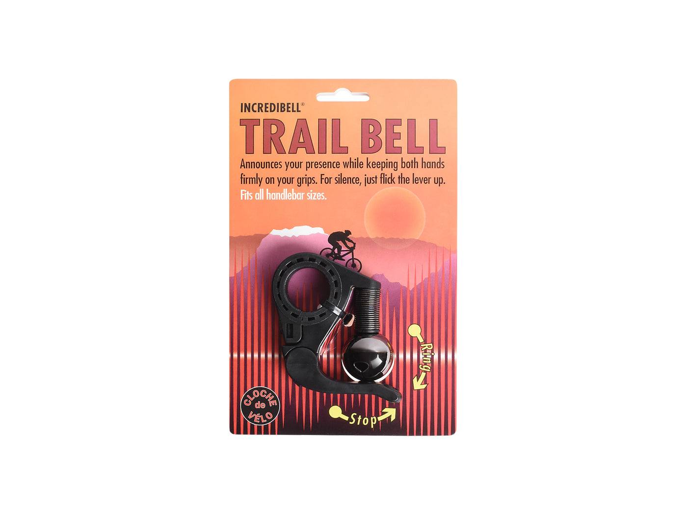 Mirrycle Incredibell Trail Bike Bell Bolt-on Bicycle Handlebar Bell Black