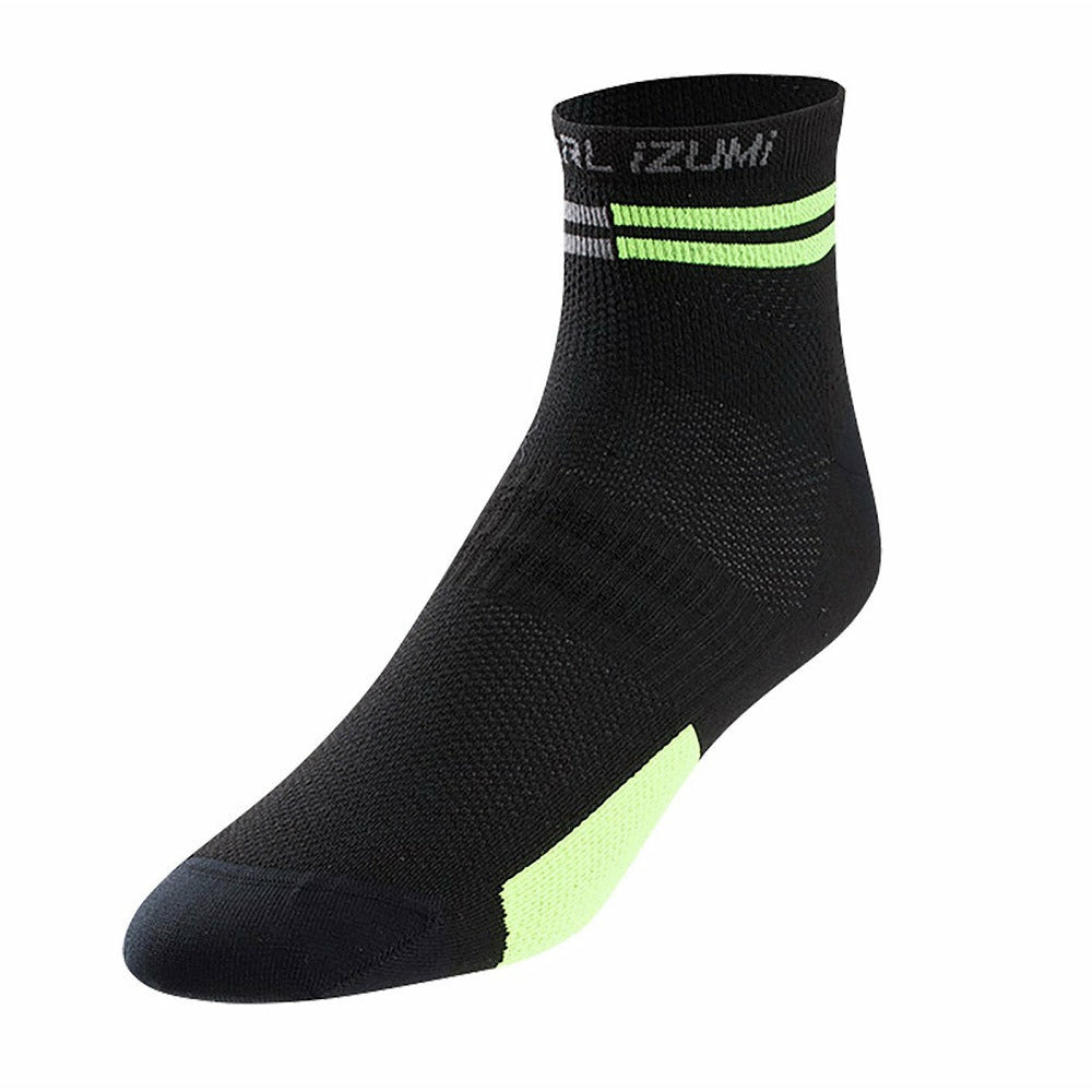 Pearl iZUMi Elite Low Sock 1-pr Cycling Socks Black Screaming Green