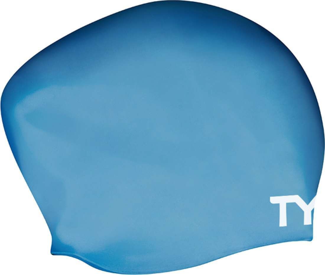 TYR Long Hair Silicone Swim Cap Swimming Caps Adult One Size Fits All GPS