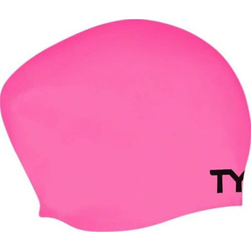 TYR Long Hair Silicone Swim Cap Swimming Caps Adult One Size Fits All GPS