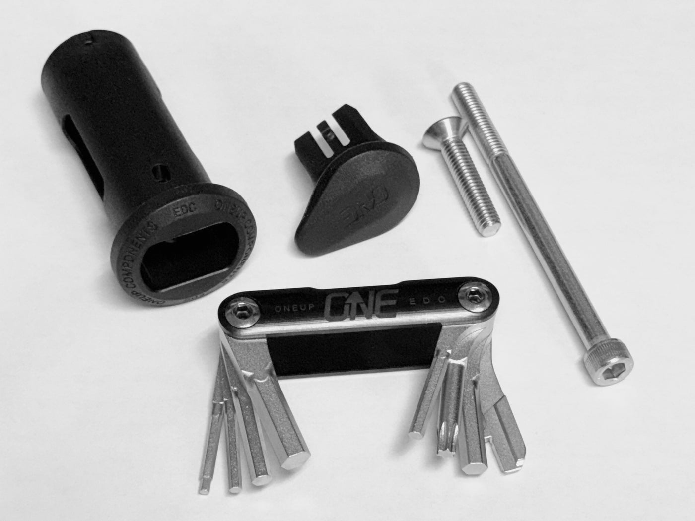 OneUp Components EDC Lite Multi-tool w/ Fork Steerer Carrier & Multitool Black