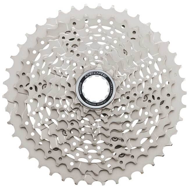 Shimano Deore CS-M4100-10 Cassette - 10 Speed 11-42 Teeth, Silver