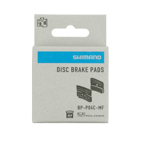 Shimano BP-P04C-MF Metal Disc Brake Pads w Fin & Spring XTR M9220 M9120 XT M8220 M8120 SLX M7120