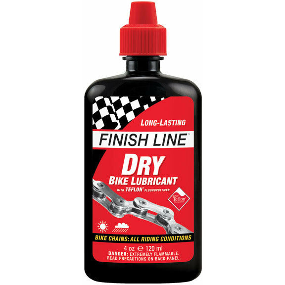 Finish Line Synthetic Dry Bike Lubricant 4oz Drip For Use In Wet Dry Conditions