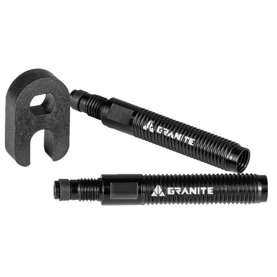 Granite-Design Threaded Valve Extender 40mm Aluminum Presta Valve Extension Black