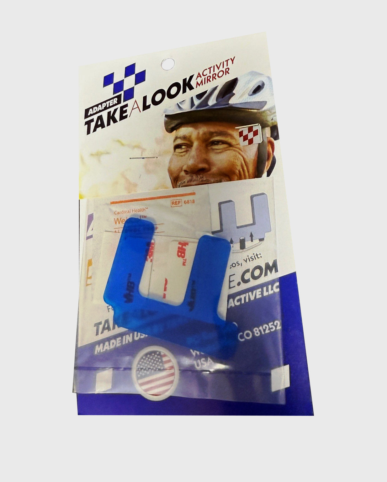 Take A Look Bicycle Helmet Mirror Adapter Bike Mirror Adaptor Bracket