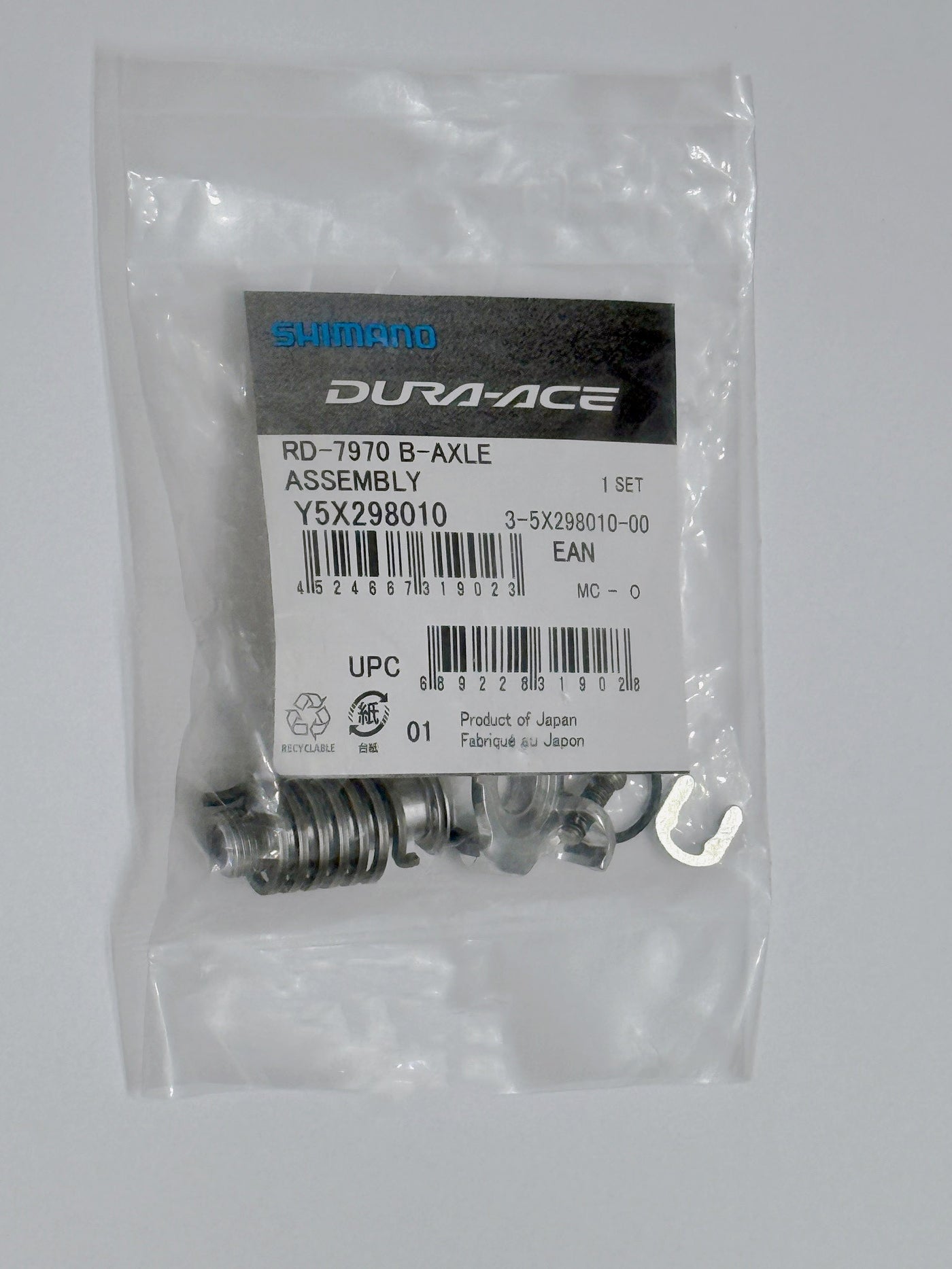 Shimano Rear Derailleur Mount Bolt and Pivot B-Axle RD-7970 Axle Assembly