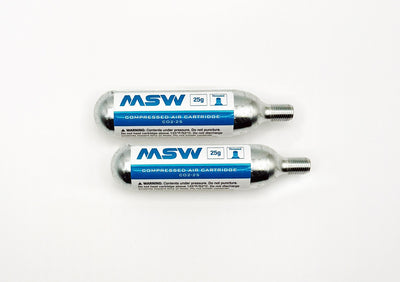 MSW 25g CO2 threaded Cartridges 25 g C02 For Gravel Bike Mountain Bike Tires