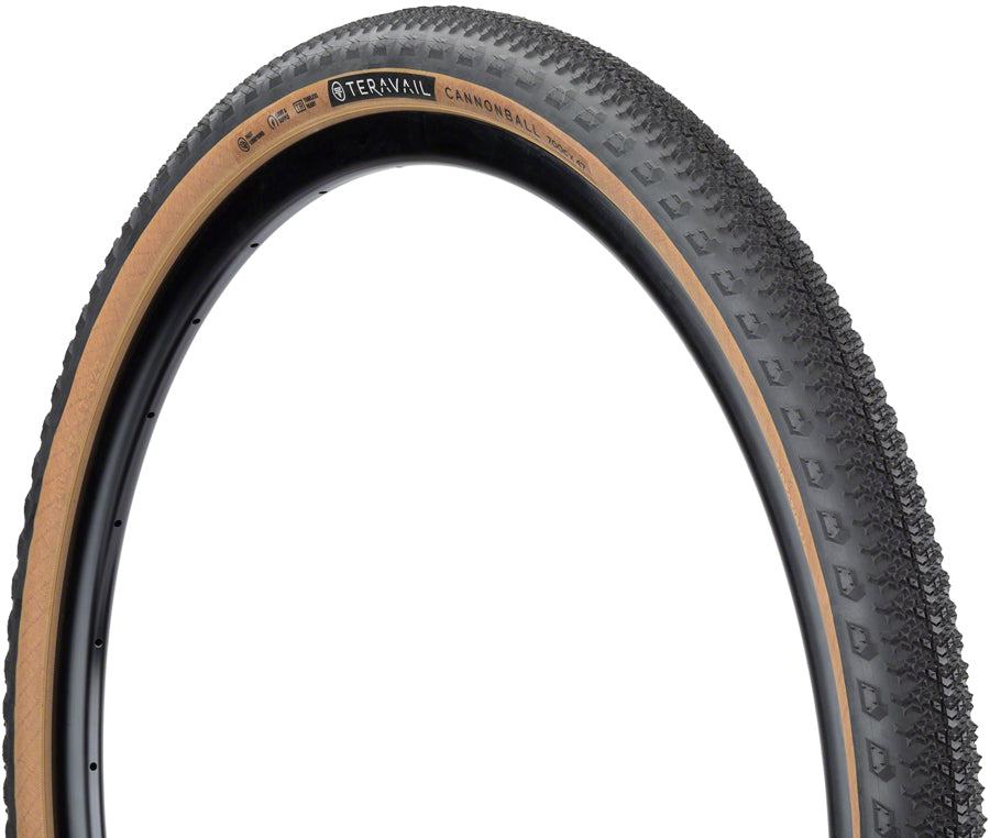 TERAVAIL CANNONBALL GRAVEL TIRE 700X47 TUBELESS FOLDING TAN DURABLE CASING