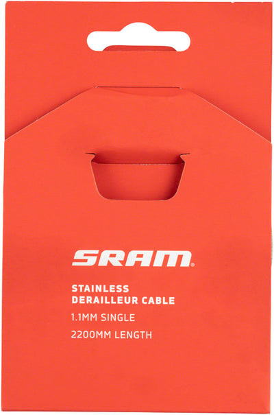 SRAM Stainless Steel Shift / Derailleur Cable - 1.1mm 2200mm Silver