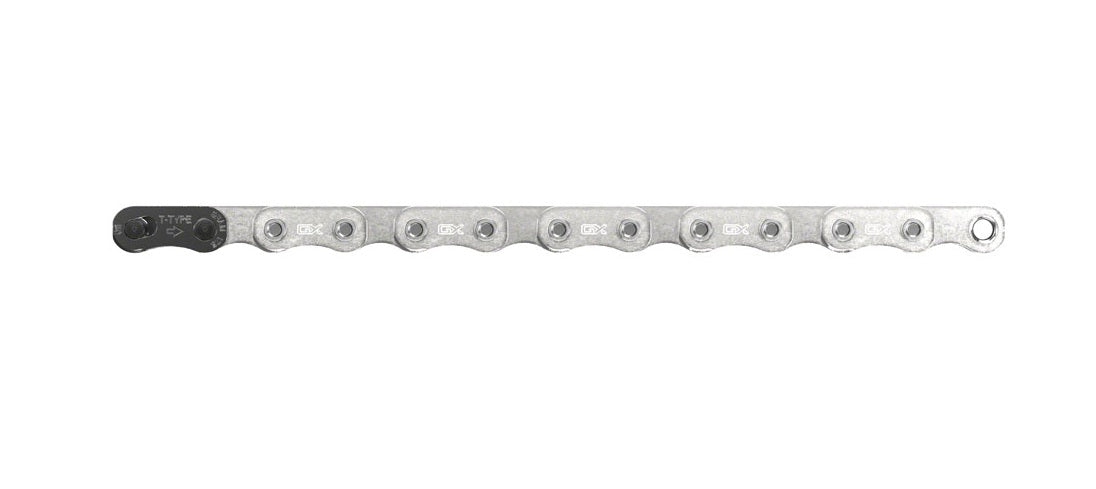 SRAM GX Eagle T-Type Flattop Chain - 12-Speed 126 Links Includes PowerLock Silver