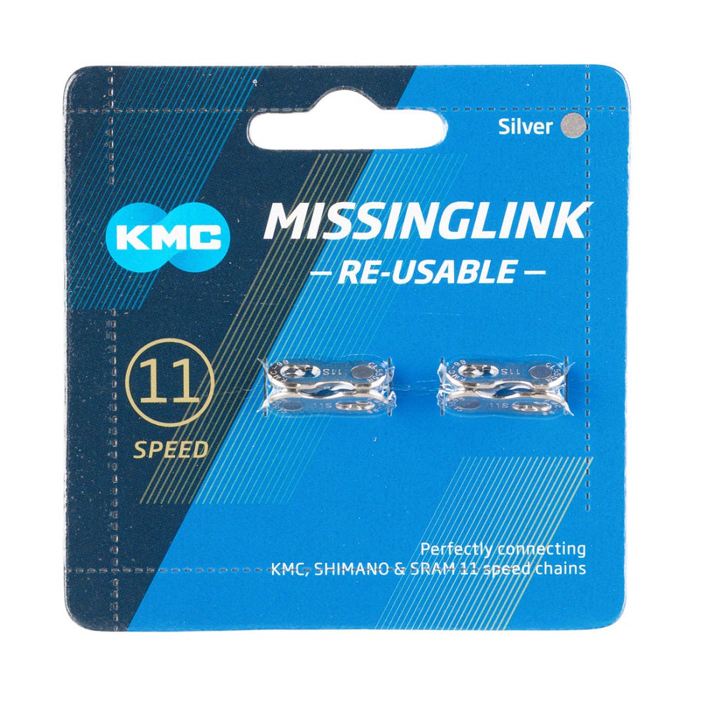 MissingLink 11 Speed Chain Master Link Fits KMC Shimano SRAM Chains 2Card Silver