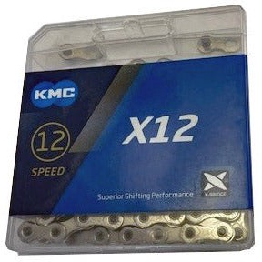 KMC X-12 12-Speed Chain w Quick Link For SRAM & All 12 spd Drive-Trains Silver