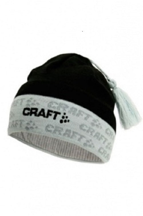 Craft Logo Hat with Tassle Black / Platinum Winter Beanie