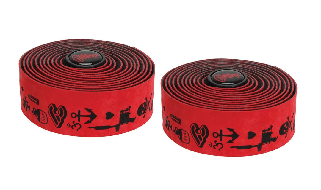 Cinelli HandleBar Tape Cinelli Velvet Ribbon Mike Giant Bar Wrap Tape Red Set