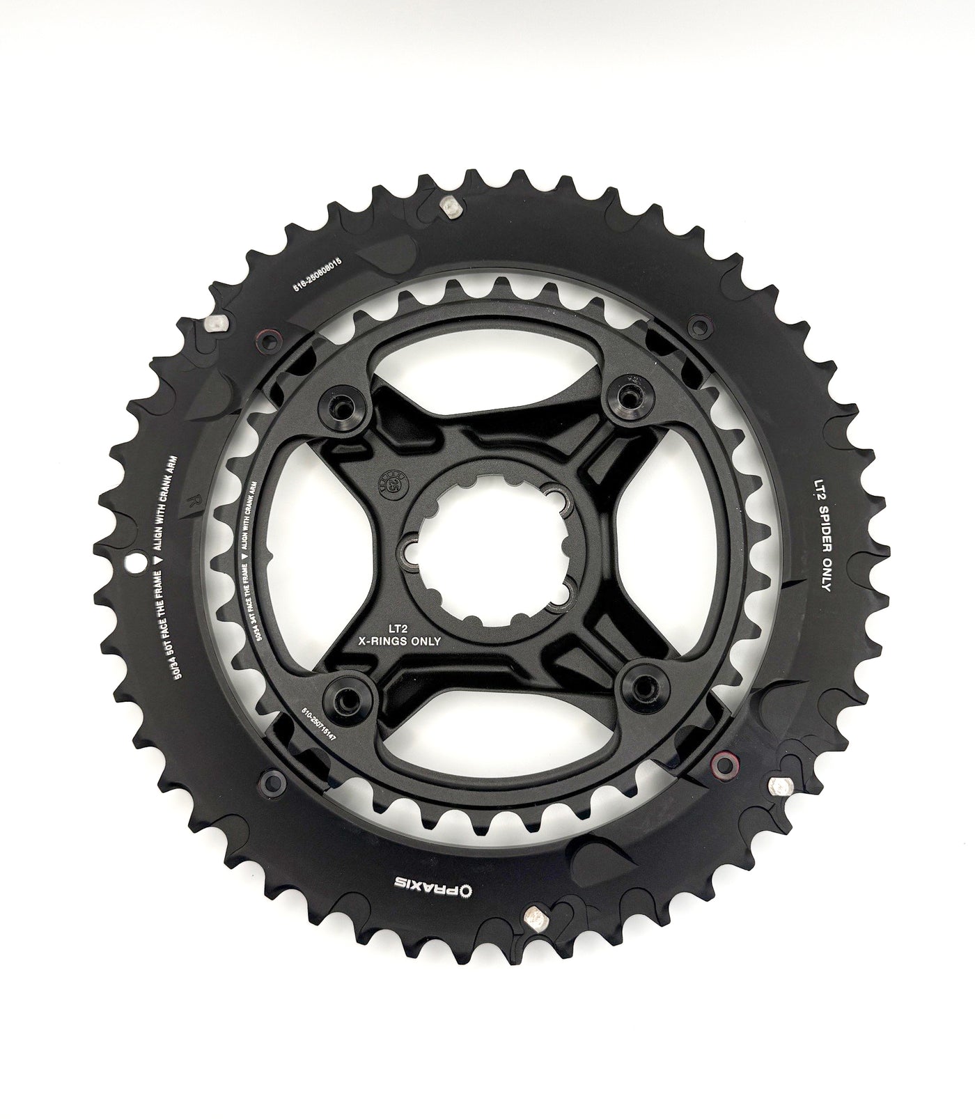 Praxis Works LevaTime II X-Ring Spider Kit, 34/50T for Praxis 3-bolt DM road cranks w/ 10/11/12sp drivetrains