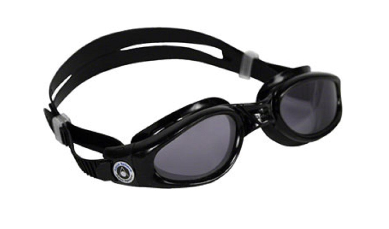 Aqua Sphere Kaiman Swim Goggle Black with Smoke Lens Swimming Goggles