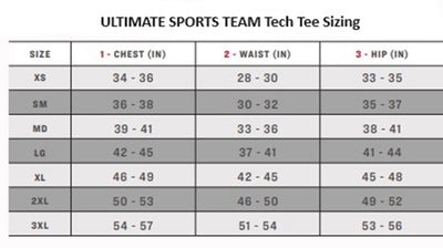 ULTIMATE SPORTS TEAM SEMI-FITTED TECH TEE, SHORT-SLEEVE, ORANGE / BLUE