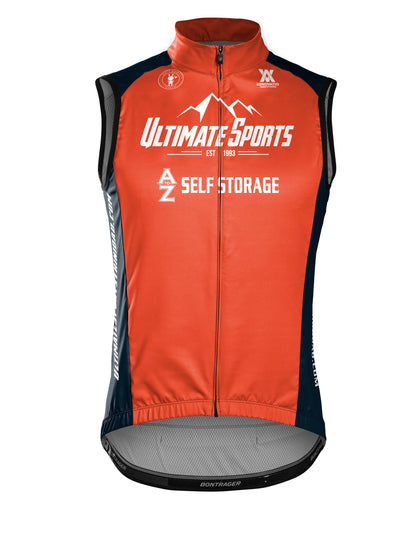 Ultimate Sports Team Cycling Windshell Vest Orange / Blue