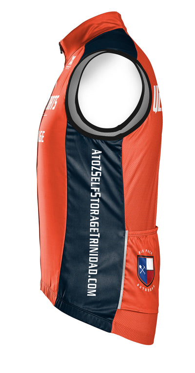 Ultimate Sports Team Cycling Windshell Vest Orange / Blue