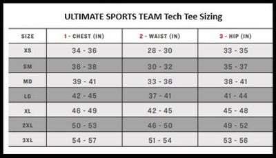 ULTIMATE SPORTS TEAM TECH TEE, LONG-SLEEVE, BLUE/ORANGE 25-26