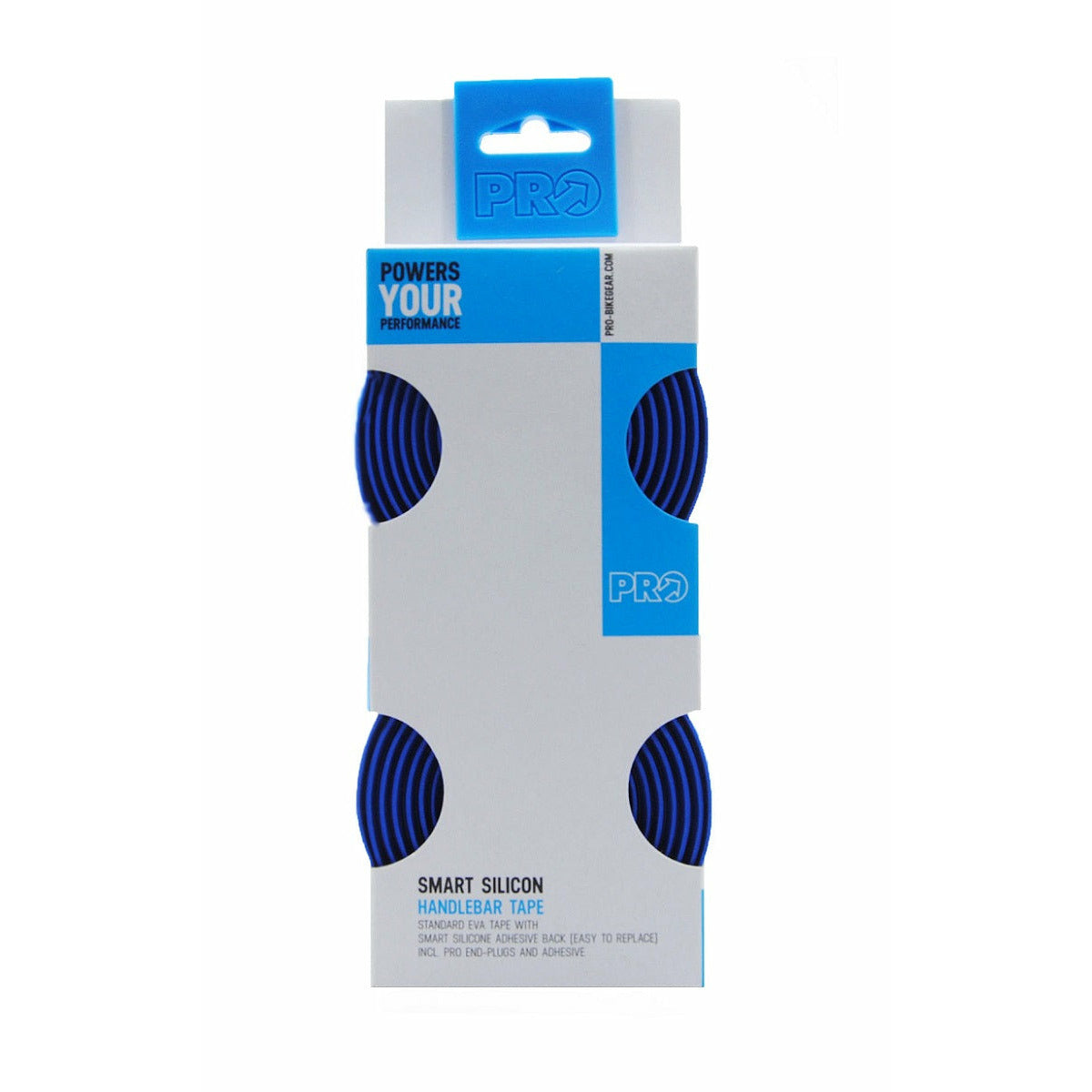 PRO Shimano Smart Silicone Handlebar Tape Set Road Bike Bar Wrap w/ Plugs Blue