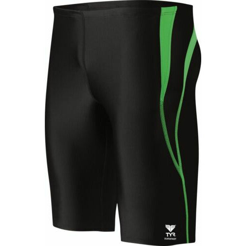 TYR Alliance Splice Jammer Swimming Shorts Black / Green Swim Trunks Large 34 LG