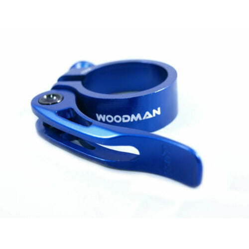 Woodman Deathgrip TC-Ti QR Quick Release Seatpost Clamp 34.9mm Seat Collar Blue