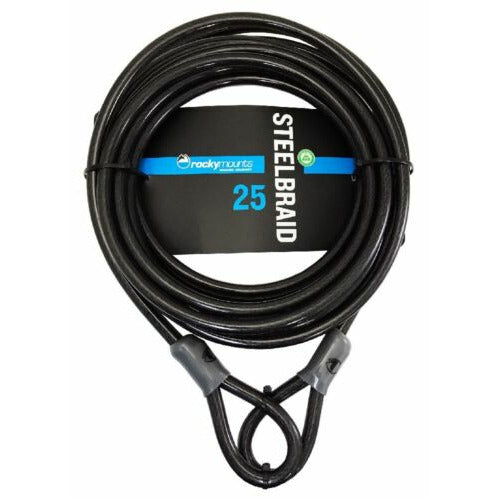 Rockymounts SteelBraid 25' Cable 12mm Security Steel Braided Looped End Cable