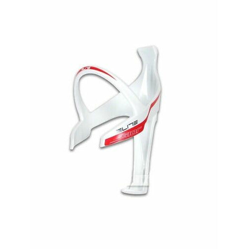 Elite Sior Race Water Bottle Cage White w/ Red Graphics 33g