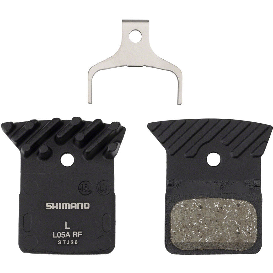 Shimano L05A-RF Disc Brake Pads Resin  Finned Alloy Fits XTR XT SLX GRX Tiagra Ultegra 105 Metrea
