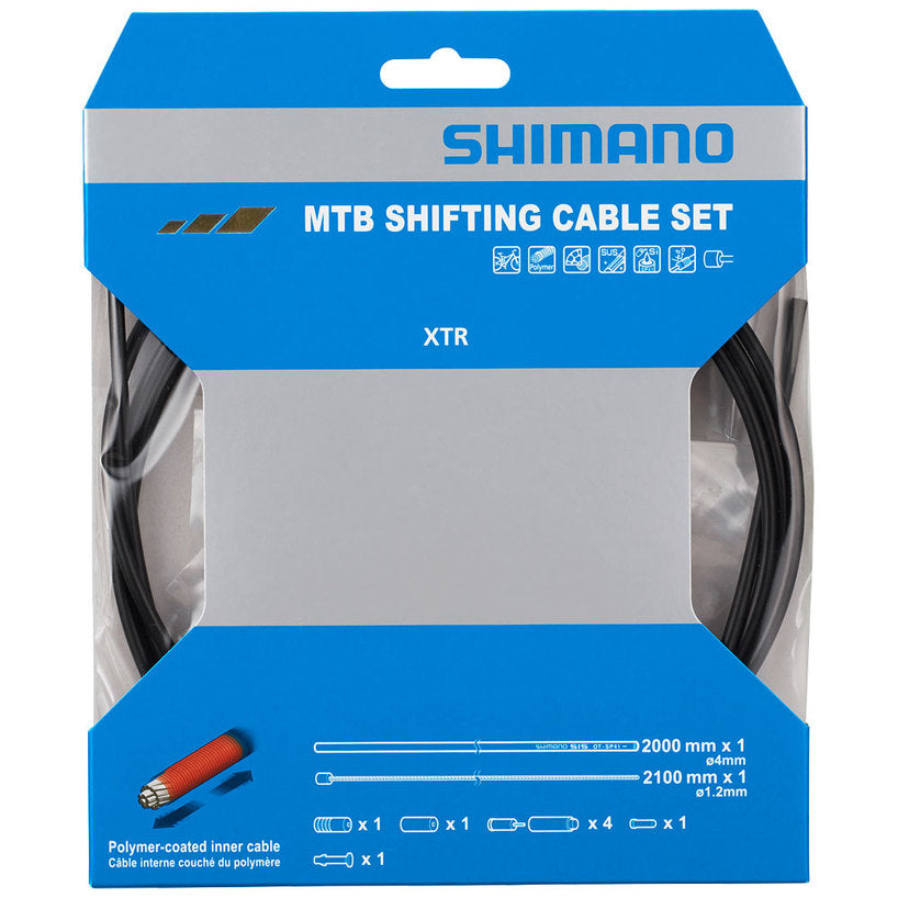 SHIMANO OT-SP41 MTB POLYMER COATED SHIFT CABLE SET FOR REAR DERAILLEUR ONLY-BLAC