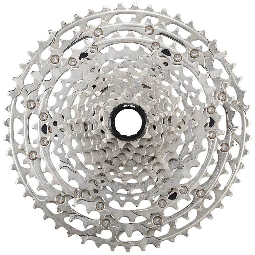 SHIMANO Deore CS-M6100-12 Cassette - 12-Speed, 10-51t, Silver, For Hyperglide+