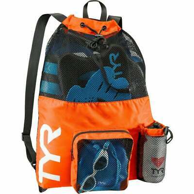 TYR BIG Mesh Equipment Backpack Mummy Bag Pack Bag for Wet Swim Gear Orange