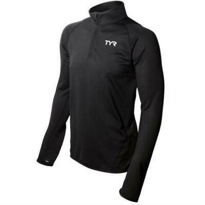 TYR All Elements Long Sleeve ¼ Zip Cold Weather Pullover Black Med
