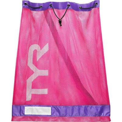 TYR Alliance Mesh Equipment Bag Shoulder Pack for Wet Swim Gear Pink / Purple