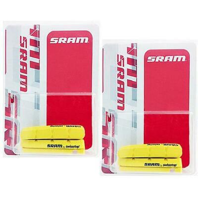 SRAM SwissStop 4-pad Brake Insert Carbon Rim Set Pads Fit Sram Shimano Yellow