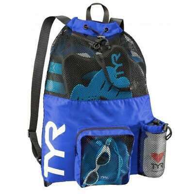 TYR BIG Mesh Equipment Backpack Mummy Bag Pack Bag for Wet Swim Gear Royal Blue