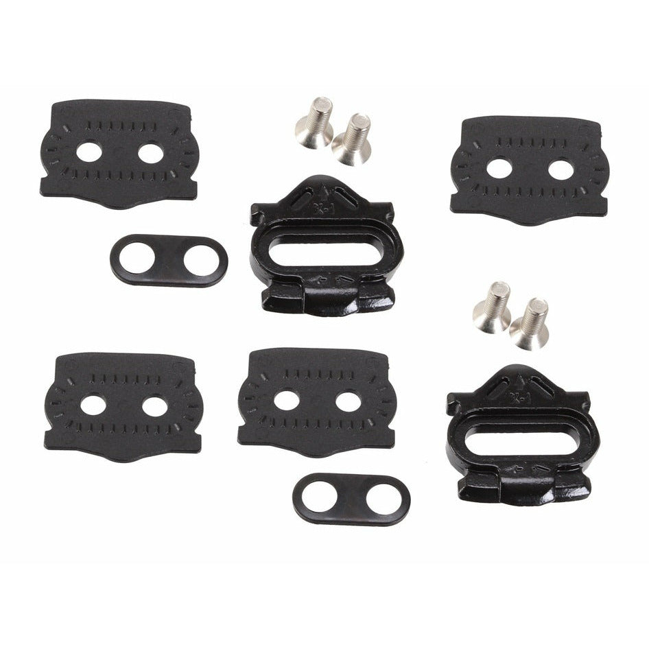 HT Pedal X1F Replacement Cleats 4+4 ( 8 ) Degree Float Cleat Set & Hardware Blk