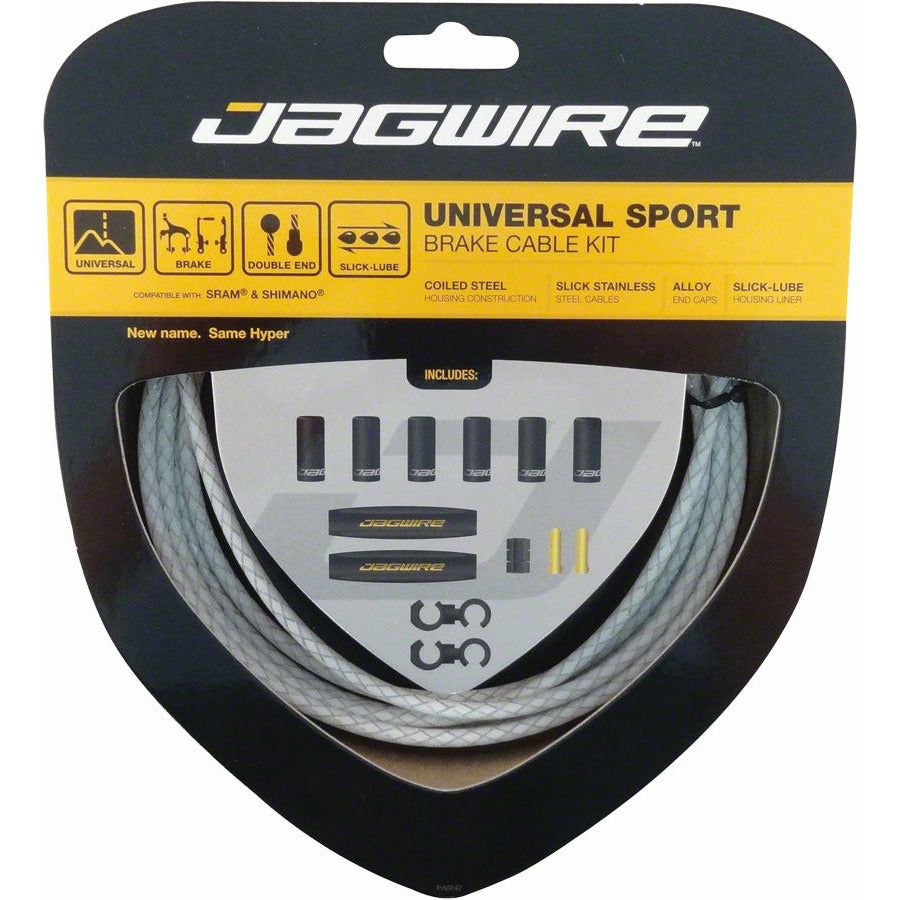 Jagwire Universal Sport Brake Cables Kit Road MTB Brake Cable Set Braided White