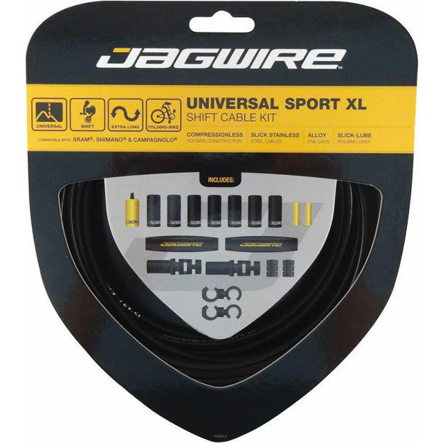 Jagwire Universal Sport Shift XL Kit Black 4.0mm Cable Casing System Housing Kit
