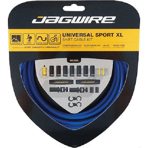 Jagwire Universal Sport Shift XL Kit Blue 4.0mm Cable Casing System Housing Kit