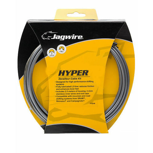 Jagwire Hyper Cables Derailleur DIY Cable Kit Ice Gray