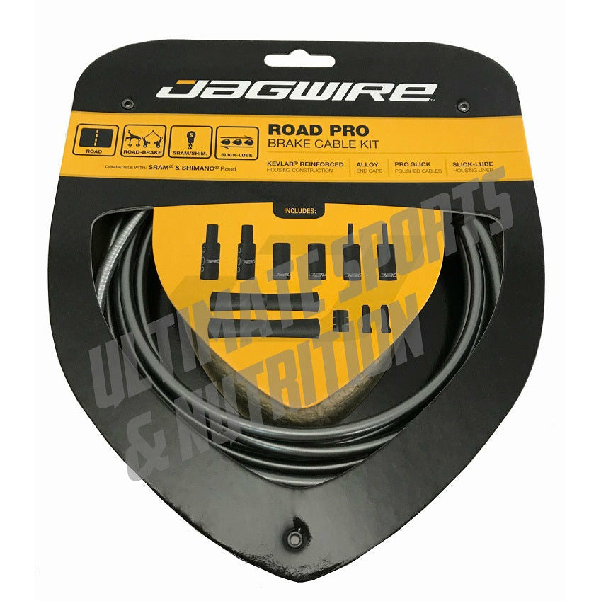 Jagwire Pro Road Bike Brake Cable Kit for Road Bicycles SRAM Shimano Ice Gray