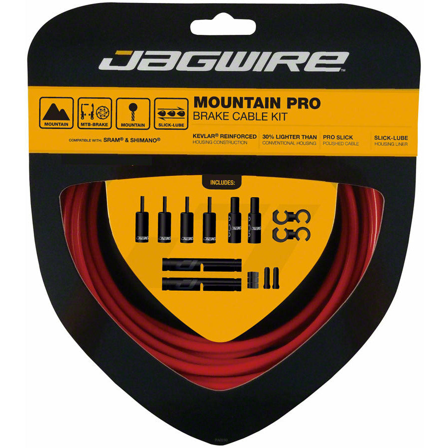 Jagwire Pro Brake Cable Kit w Front & Rear Housing for Road SRAM / Shimano Red