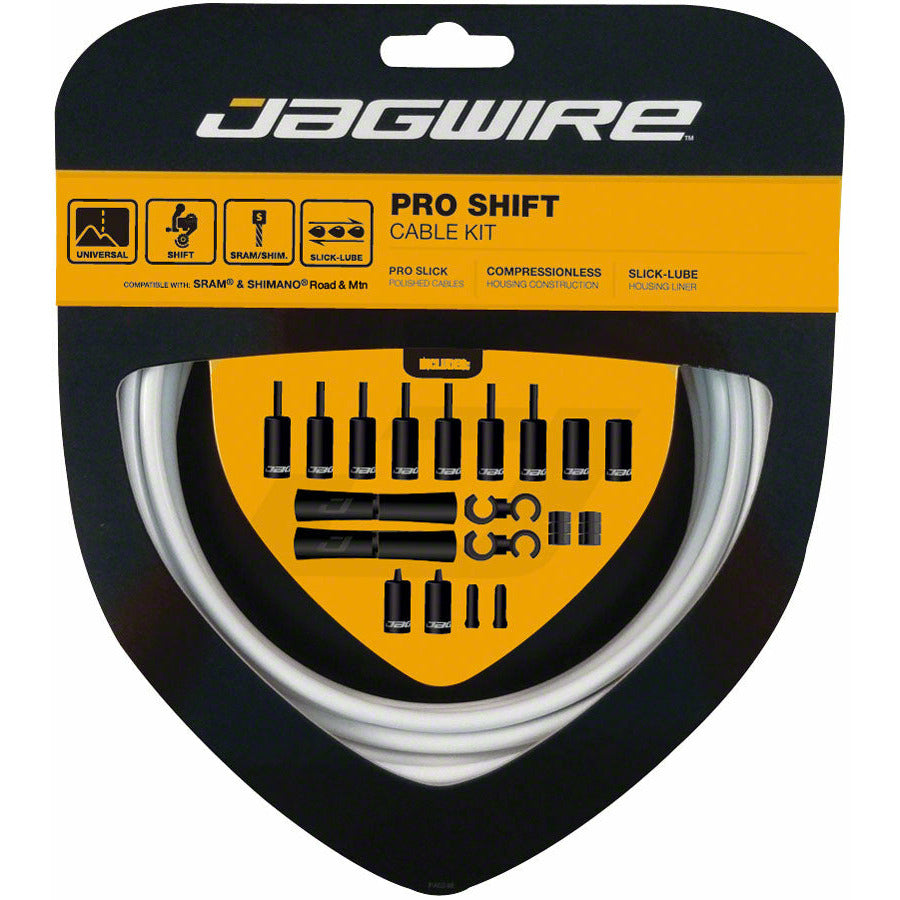 Jagwire Pro Shift Kit Cable Set for Road Mountain Bike fits SRAM / Shimano White